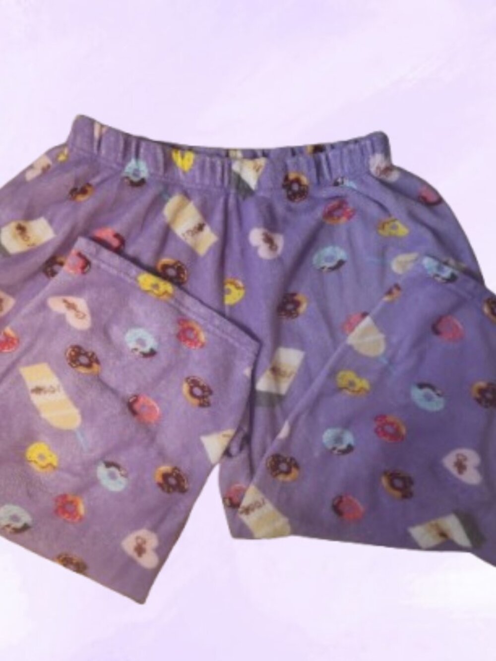 Bobbie Brooks doughnots donuts sleep pants in purple and multi-colored kids XL